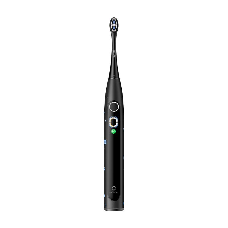 Детска електрическа четка за зъби Oclean X Kids Set, 2.5W, 72000 об/мин, 5 режима, Таймер, Автономия до 40 дни, Oclean OS, Type C, Калъф, Черен