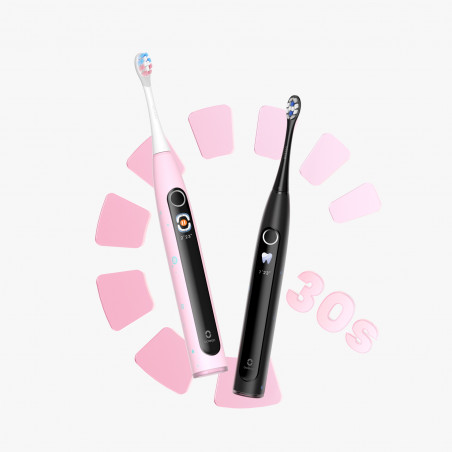 Детска електрическа четка за зъби Oclean X Kids Set, 2.5W, 72000 об/мин, 5 режима, Таймер, Автономия до 40 дни, Oclean OS, Type C, Калъф, Черен