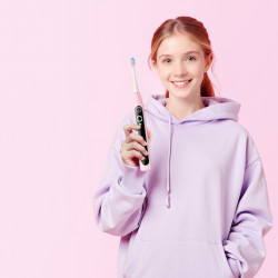 Детска електрическа четка за зъби Oclean X Kids Set, 2.5W, 72000 об/мин, 5 режима, Таймер, Автономия до 40 дни, Oclean OS, Type C, Калъф, Розов