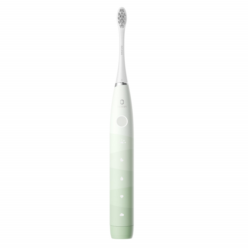 Електрическа четка за зъби Oclean Flow S, 1.85W, 76000 об/мин, 5 режима, Таймер, До 180 дни автономност, Type-C, Антибактериална повърхност, Зелен