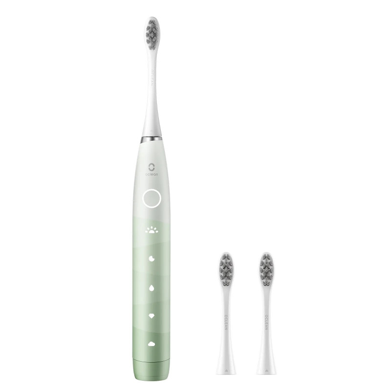 Електрическа четка за зъби Oclean Flow S, 1.85W, 76000 об/мин, 5 режима, Таймер, До 180 дни автономност, Type-C, Антибактериална повърхност, Зелен