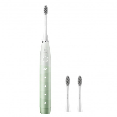 Електрическа четка за зъби Oclean Flow S, 1.85W, 76000 об/мин, 5 режима, Таймер, До 180 дни автономност, Type-C, Антибактериална повърхност, Зелен