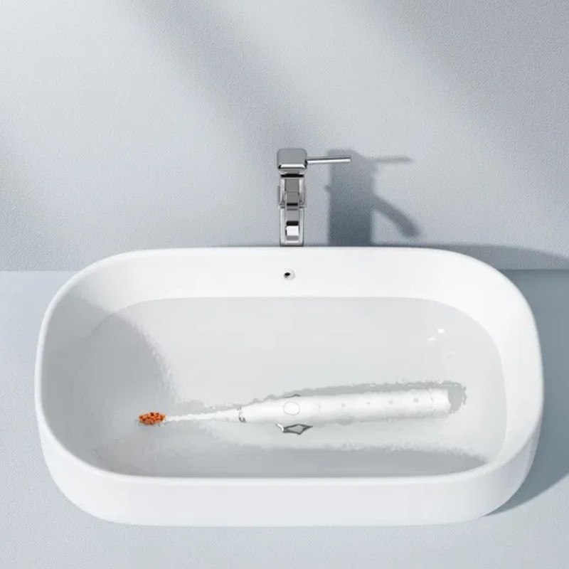 Електрическа четка за зъби Oclean Flow S, 1.85W, 76000 об/мин, 5 режима, Таймер, До 180 дни автономност, Type-C, Антибактериална повърхност, Бял