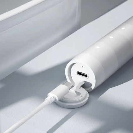 Електрическа четка за зъби Oclean Flow S, 1.85W, 76000 об/мин, 5 режима, Таймер, До 180 дни автономност, Type-C, Антибактериална повърхност, Бял