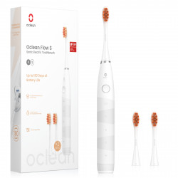 Електрическа четка за зъби Oclean Flow S, 1.85W, 76000 об/мин, 5 режима, Таймер, До 180 дни автономност, Type-C, Антибактериална повърхност, Бял