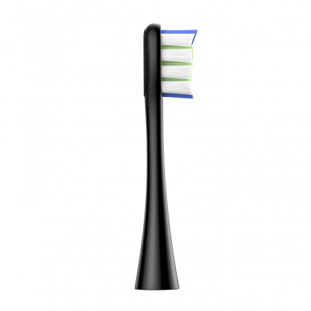 Комплект 2 бр резервни глави за електрическа четка за зъби Oclean Professional Clean Brush Head, Твърда, DuPont влакна, Грижа за езика, Черен