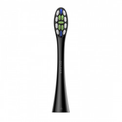 Комплект 2 бр резервни глави за електрическа четка за зъби Oclean Professional Clean Brush Head, Твърда, DuPont влакна, Грижа за езика, Черен