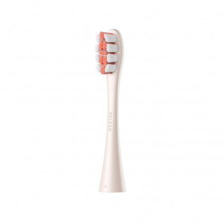 Комплект 2 бр резервни глави за електрическа четка за зъби Oclean Professional Clean Brush Head, Твърда, DuPont влакна, Грижа за езика, Златист