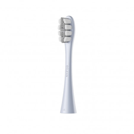 Комплект 2 бр резервни глави за електрическа четка за зъби Oclean Professional Clean Brush Head, Твърда, DuPont влакна, Грижа за езика, Сребрист