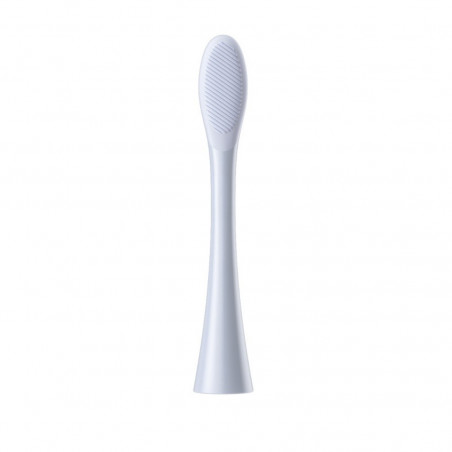 Комплект 2 бр резервни глави за електрическа четка за зъби Oclean Professional Clean Brush Head, Твърда, DuPont влакна, Грижа за езика, Сребрист