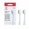 Комплект 2 бр резервни глави за електрическа четка за зъби Oclean Professional Clean Brush Head, Твърда, DuPont влакна, Грижа за езика, Сребрист