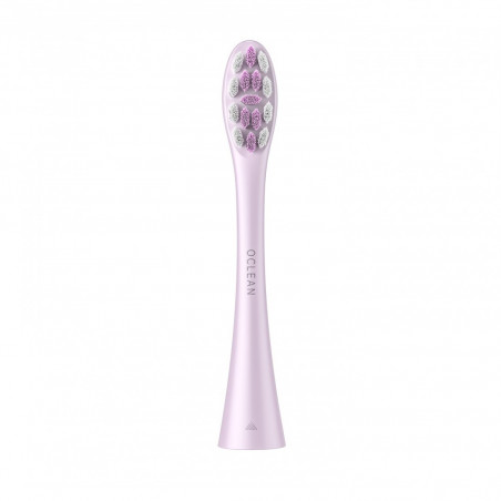 Комплект 2 бр резервни глави за електрическа четка за зъби Oclean Professional Clean Brush Head, Твърда, DuPont влакна, Грижа за езика, Лилав