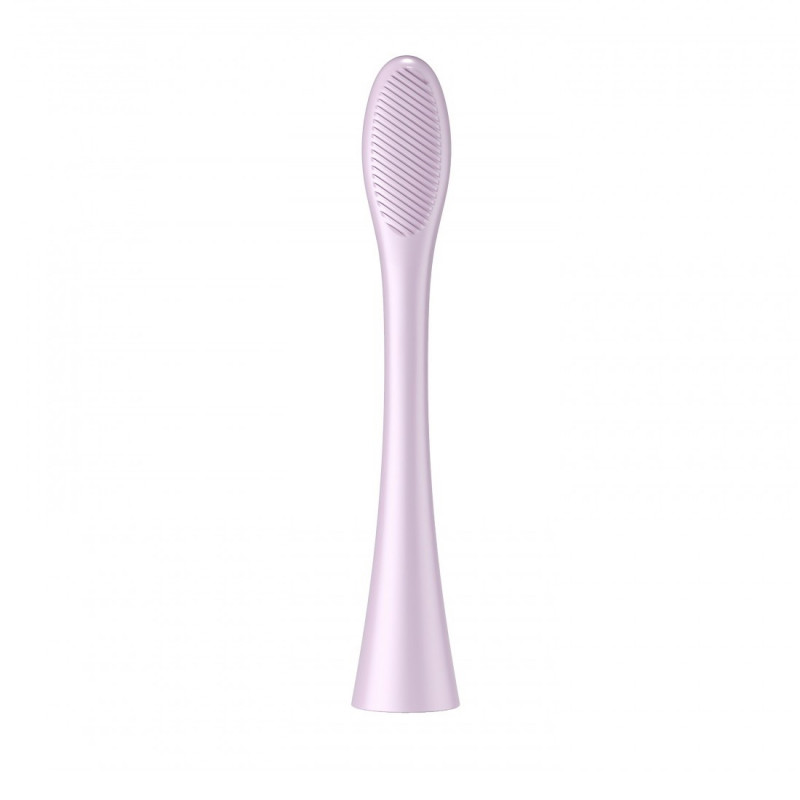 Комплект 2 бр резервни глави за електрическа четка за зъби Oclean Professional Clean Brush Head, Твърда, DuPont влакна, Грижа за езика, Лилав