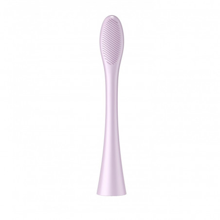 Комплект 2 бр резервни глави за електрическа четка за зъби Oclean Professional Clean Brush Head, Твърда, DuPont влакна, Грижа за езика, Лилав
