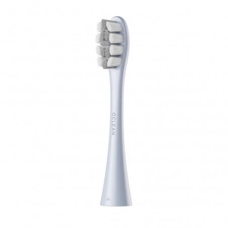 Комплект 2 бр резервни глави за електрическа четка за зъби Oclean Professional Clean Brush Head, Твърда, DuPont влакна, Грижа за езика, Сив