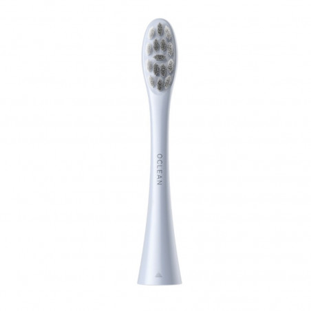 Комплект 2 бр резервни глави за електрическа четка за зъби Oclean Professional Clean Brush Head, Твърда, DuPont влакна, Грижа за езика, Сив