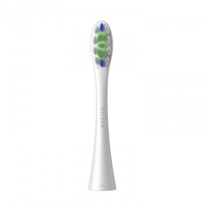 Комплект 6 бр резервни глави за електрическа четка за зъби Oclean Professional Clean Brush Head, Твърда, DuPont влакна, Грижа за езика, Бял