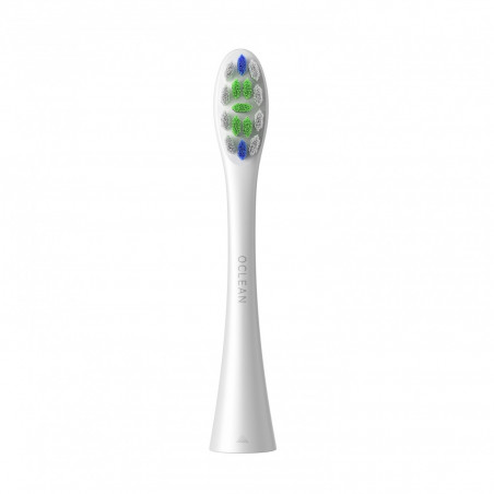 Комплект 6 бр резервни глави за електрическа четка за зъби Oclean Professional Clean Brush Head, Твърда, DuPont влакна, Грижа за езика, Бял