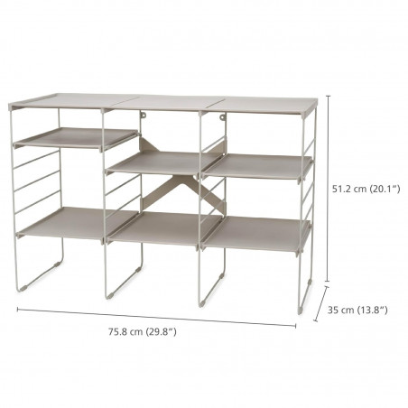 Регулируем рафт за обувки Joseph Joseph 55009, 12 чифта, 3 рафта, Стоманена основа, Екрю