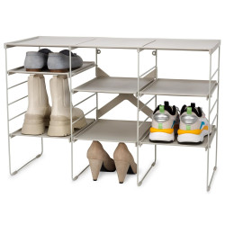 Регулируем рафт за обувки Joseph Joseph 55009, 12 чифта, 3 рафта, Стоманена основа, Екрю