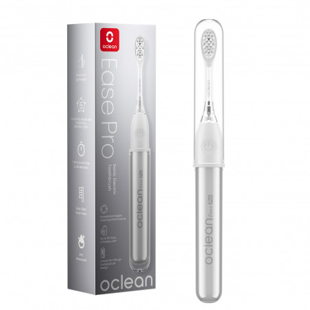 Електрическа четка за зъби Oclean X Ease Pro, 2.5W, 72000 об/мин, 5 режима, Таймер, Автономия 90 дена, Type-C, 45 dB, Сребрист
