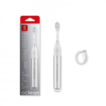 Електрическа четка за зъби Oclean X Ease Pro, 2.5W, 72000 об/мин, 5 режима, Таймер, Автономия 90 дена, Type-C, 45 dB, Сребрист