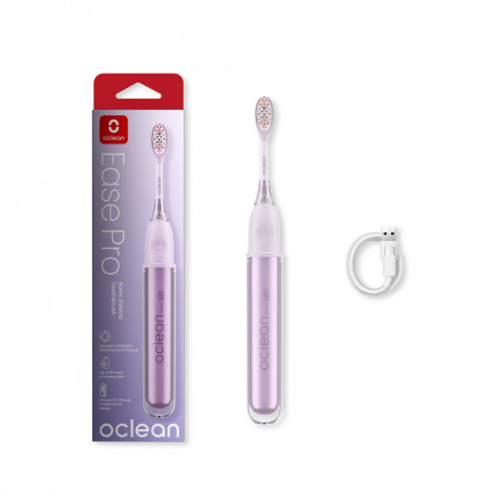 Електрическа четка за зъби Oclean X Ease Pro, 2.5W, 72000 об/мин, 5 режима, Таймер, Автономия 90 дена, Type-C, 45 dB, Лилав