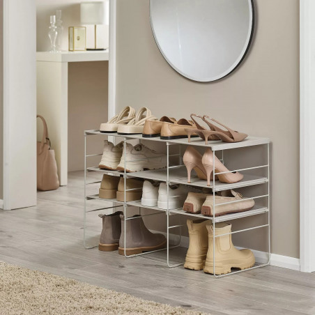 Регулируем рафт за обувки Joseph Joseph 55009, 12 чифта, 3 рафта, Стоманена основа, Екрю