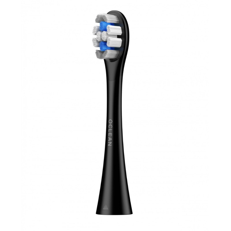 Комплект 2 бр резервни глави за електрическа четка за зъби Oclean Delicate Care Brush Head, Мека, За деца, DuPont влакна с флуроид, Черен