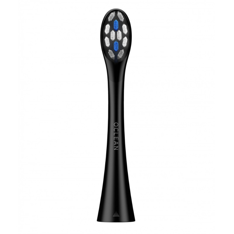 Комплект 6 бр резервни глави за електрическа четка за зъби Oclean Delicate Care Brush Head, Мека, За деца, DuPont влакна с флуроид, Черен