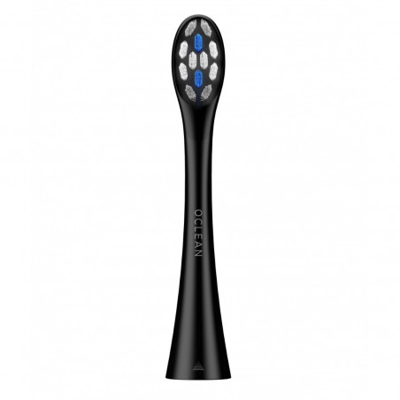 Комплект 6 бр резервни глави за електрическа четка за зъби Oclean Delicate Care Brush Head, Мека, За деца, DuPont влакна с флуроид, Черен