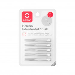 Комплект интердентални четки Oclean C09000003, 5 бр, Идеални за брекети, Сив
