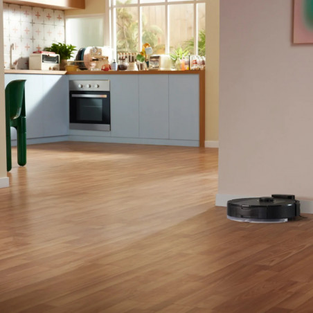 Прахосмукачка робот Roborock Q5 Pro, 59W, 5500 Pa, 770 мл, Wi-Fi, Сухо и мокро почистване, PreciSense LiDAR, Гласов контрол, Авто. презареждане, Черен