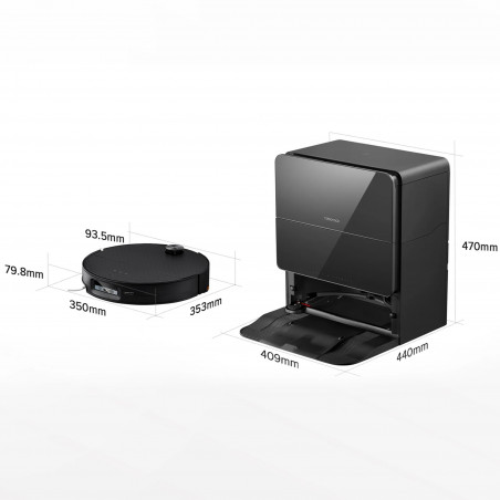 Прахосмукачка робот с AI Roborock Saros 10, 65W, 22000 Pa, 270 мл, SMART, Сухо и мокро почистване, LiDAR, StarSight, 180 мин автономност, Черен