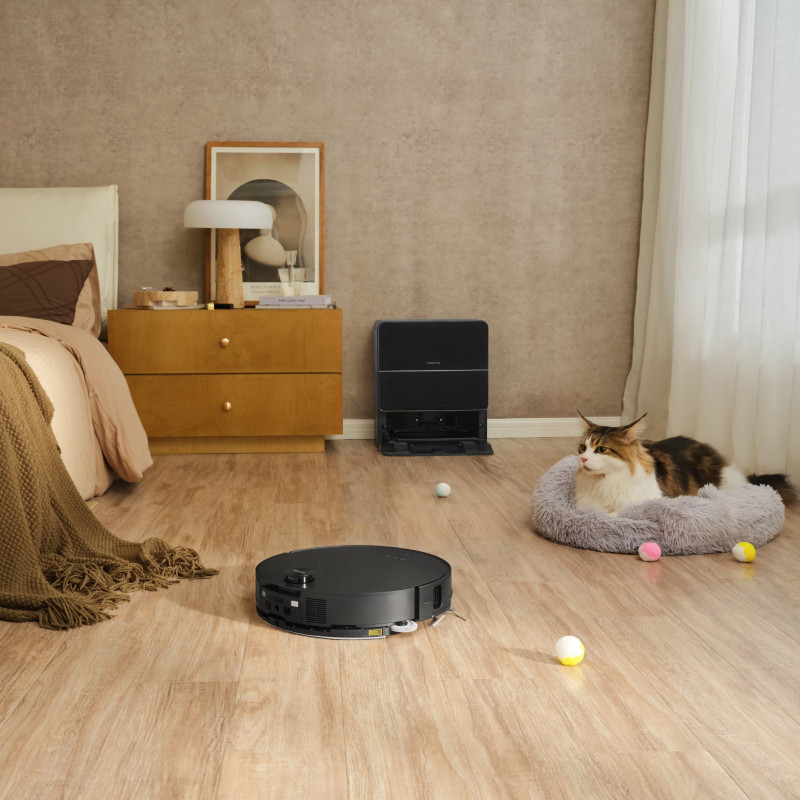 Прахосмукачка робот с AI Roborock Saros 10, 65W, 22000 Pa, 270 мл, SMART, Сухо и мокро почистване, LiDAR, StarSight, 180 мин автономност, Черен