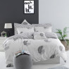 Спален комплект Eponj Home 143EPJ4809, 65% памук, 35% полиестер, 3 части, Завивка 200х220 см, 2 Калъфки 50х70 см, Сив/бял