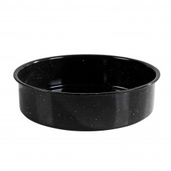 Кръгла тава за печене Oliver Voltz OV51222JR30, 30х8 см, Емайлирана стомана, Индукция, Черен