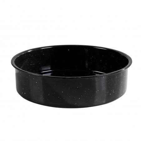 Кръгла тава за печене Oliver Voltz OV51222JR36, 36х6 см, Емайлирана стомана, Индукция, Черен