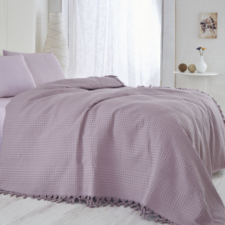 Горна завивка Saheser 157SHS5204, 100% памук, 220x240 см, 340 г/м2, 96 нишки, 30C, Лилав