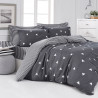 Спален комплект Eponj Home 143EPJ4425, 65% памук, 35% полиестер, 4 части, Завивка 200х220 см, Чаршаф 220х240 см, Калъфка 50х70 см, Сив