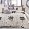 Спален комплект Eponj Home 143EPJ1451, 65% памук, 35% полиестер, 4 части, Завивка 200х220 см, Чаршаф 220х240 см, Калъфка 50х70 см, Бежов/сив