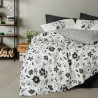 Спален комплект Cotton Box 129CTN4831, 100% памук, 4 части, Завивка 200х220 см, Чаршаф 240х260 см, Калъфка 50х70 см, Бял/черен