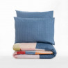 Спален комплект Cotton Box 129CTN4405, 100% памук, 4 части, Завивка 200х220 см, Чаршаф 240х260 см, Калъфка 50х70 см, Син/оранжев