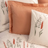 Спален комплект Cotton Box 129CTN4428, 100% памук, 6 части, Завивка 200х220 см, Чаршаф 240х260 см, Калъфка 50х70 см, Екрю/оранжев