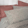Спален комплект Cotton Box 129CTN4726, 100% памук, 3 части, Завивка 160х220 см, Чаршаф 100х200+30 см, Калъфка 50х70 см, Сив/червен