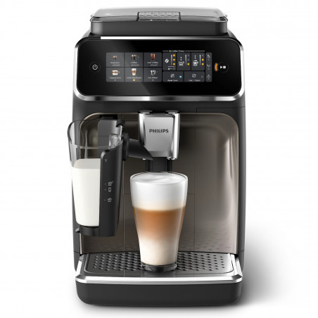 Кафеавтомат Philips EP3347/90 3300, 1500W, 15 bar, 1.8 л, 12 настройки на мелене, SilentBrew, LatteGo, Черен
