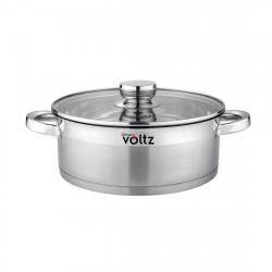 Тенджера Oliver Voltz OV51210Q20, 2 л, 20 x 7 см, Плитка, Индукция, Дебело дъно, Инокс