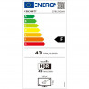 Телевизор Crown 32FB12V26AW, 32", 81 см, HD Ready 1366x768, Клас F, Android, Wi-Fi, Smart TV, Черен