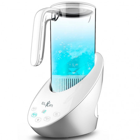 Кана за водородна вода Elixir, 15W, 1.6 л, Тъч скрийн, 1200 PPB, Сменяем филтър, Бял/сив