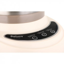 Компактен кухненски робот Saturn ST-FP7180, 500 W, Смилане, Месене, 7 л, 3 функции, Меден мотор, Бежов/Кафяв